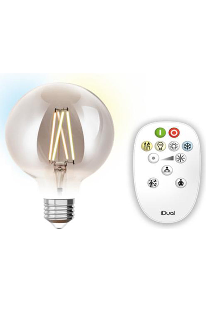 Λαμπτήρας LED Filament G125 Globe 230V 9W 806lm 2200-5500K E27 Amber Dimmable Με Χειριστήριο 429422