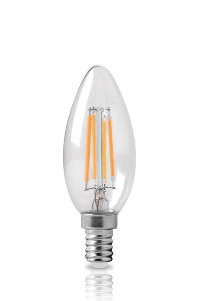 Retrobulbs Λαμπτήρας LED Filament Κερί 230V 6W 520lm E14 Διάφανο 4405026 Κεριά